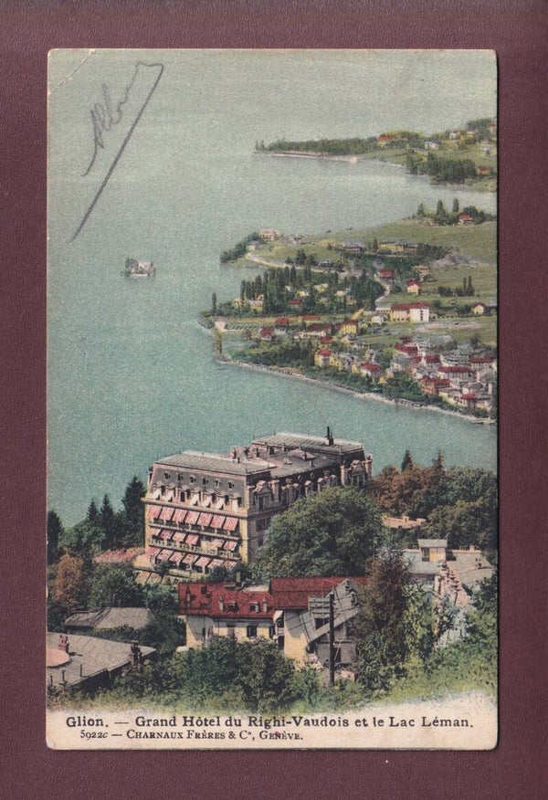 GLION - Grand Hôtel - 1906 // pli d'angle //