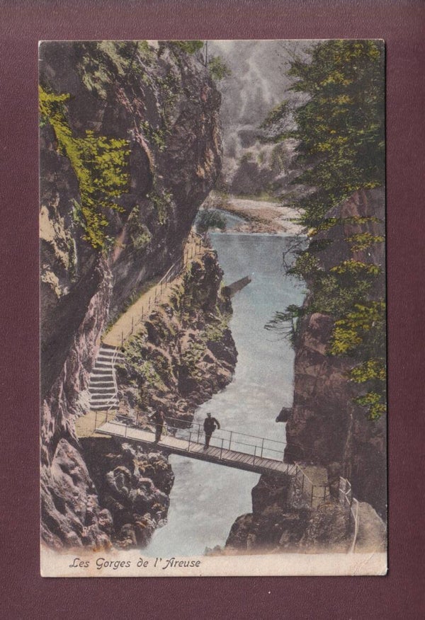 Gorges de l'AREUSE - 1909 // pli d'angle //