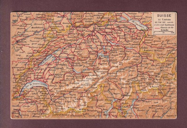 SUISSE - Carte géographique