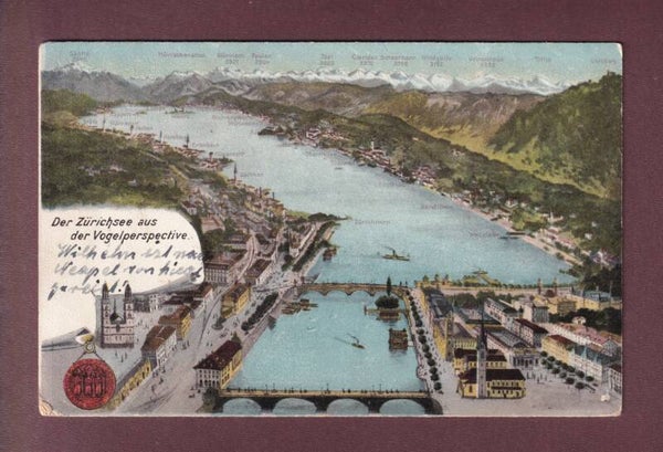 ZÜRICHSEE - Vogelschau - 1907