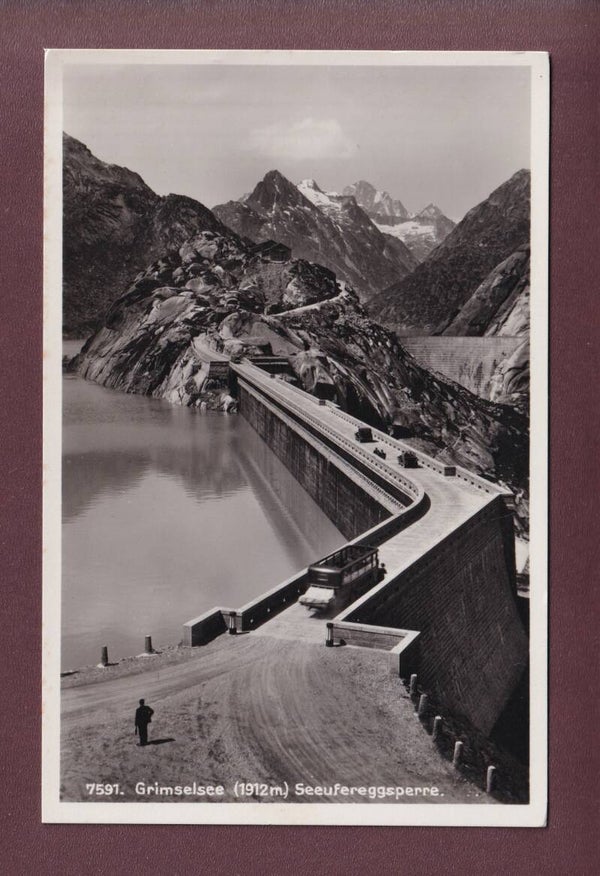 GRIMSELSEE - Seeufereggsperre - Postauto - 1933
