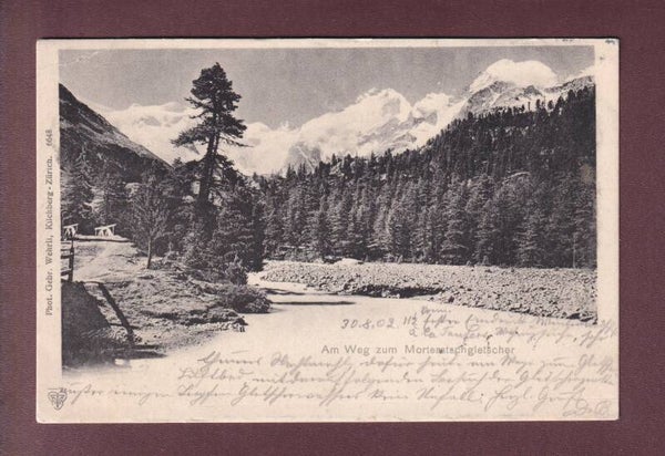 Am Weg zum MORTERATSCHGLETSCHER - 1902 // Eckbug //