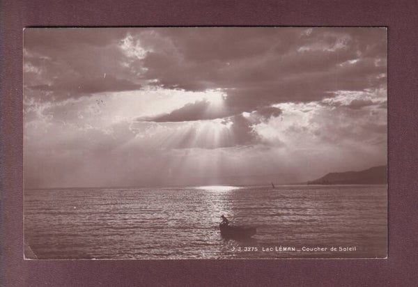LAC LEMAN - Coucher de soleil - 1915
