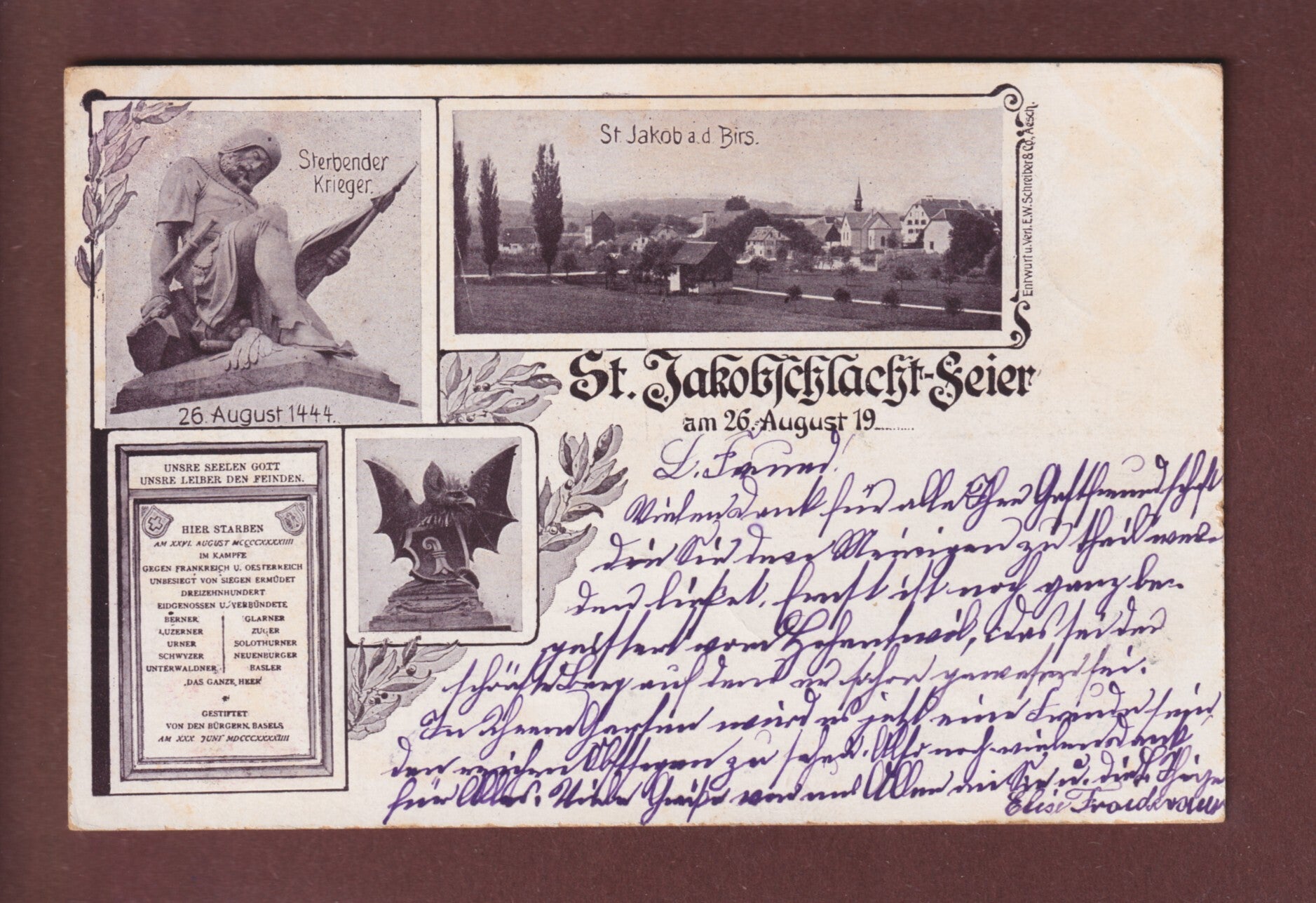 BASEL - St. Jakobschlacht Feier - 1900