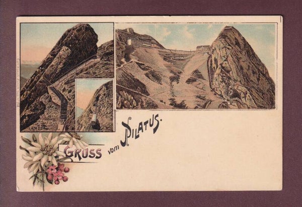 Gruss vom PILATUS - 1898 Litho Künzli