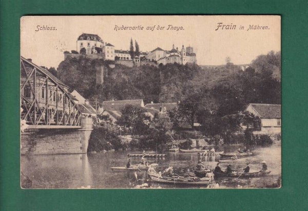 FRAIN in Mähren - Ruderpartie auf der Thaya - 1918