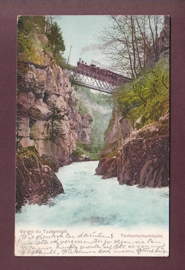 Gorges du TAUBENLOCH 1918 CPN // pli d'angle très marqué //
