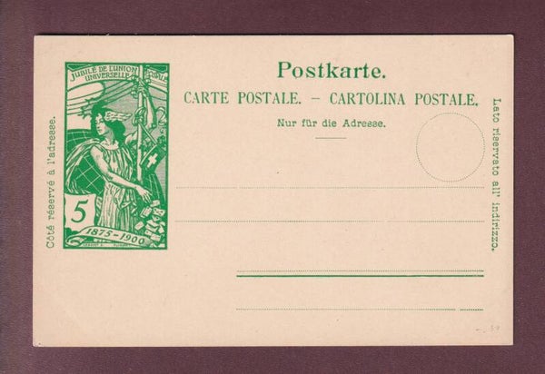 Carte préaffranchie UPU 1900