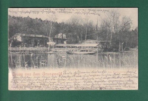Gruss aus dem GRUNEWALD - Alte Fischerhütte - 1902 // Eckbug //