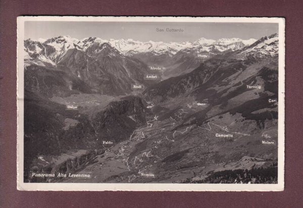 Panorama ALTA LEVENTINA - Faido - 1957 // pli //