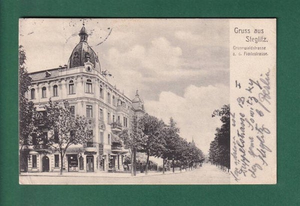 Gruss aus STEGLITZ - Grunewaldstrasse - 1906