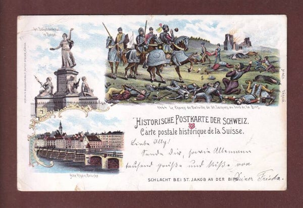BASEL - Schlacht bei St. Jakob an der Birs 1898 // Falte //