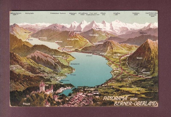 Panorama vom BERNER-OBERLAND - Vogelschau