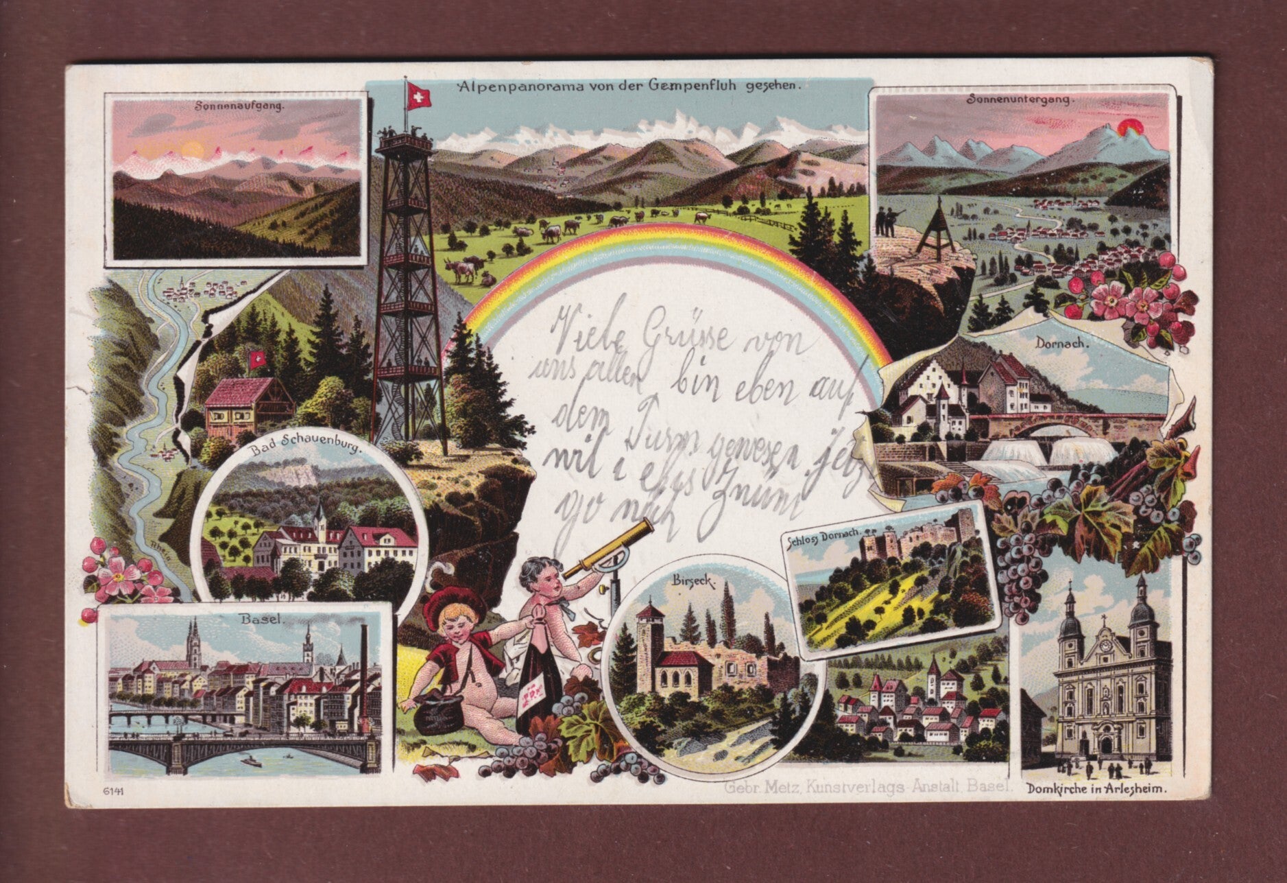 Alpenpanorama von der GEMPENFLUH - 1904 // kleiner Riss //
