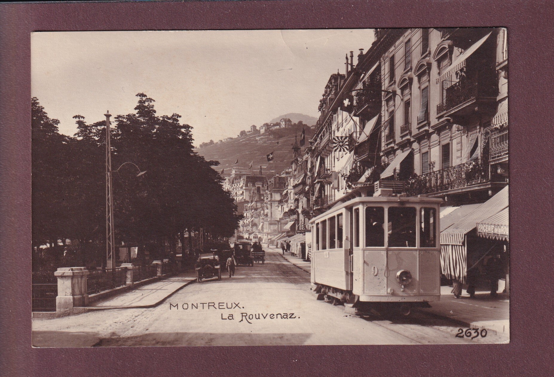 MONTREUX - La Rouvenaz - Tram - 1919