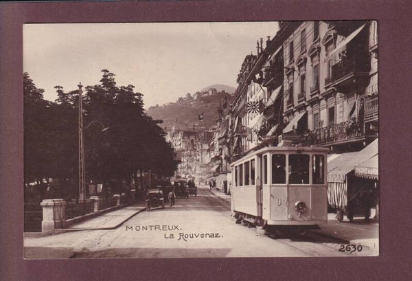 MONTREUX - La Rouvenaz - Tram - 1919