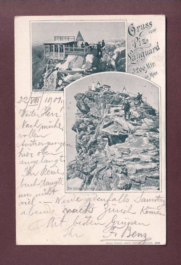 Gruss vom PIZ LANGUARD - 1901
