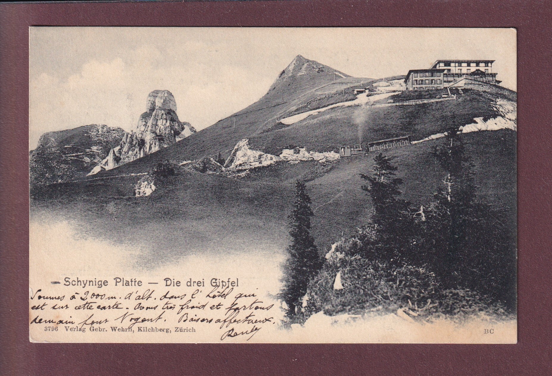 SCHYNIGE PLATTE - Die 3 Gipfel - Bahn - 1904