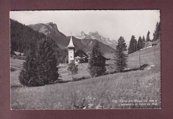 Eglise des MOSSES - Chamossaire - Dents du Midi - 1957