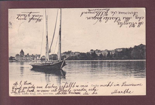 LAUSANNE - Ouchy - Barque du Léman - 1904