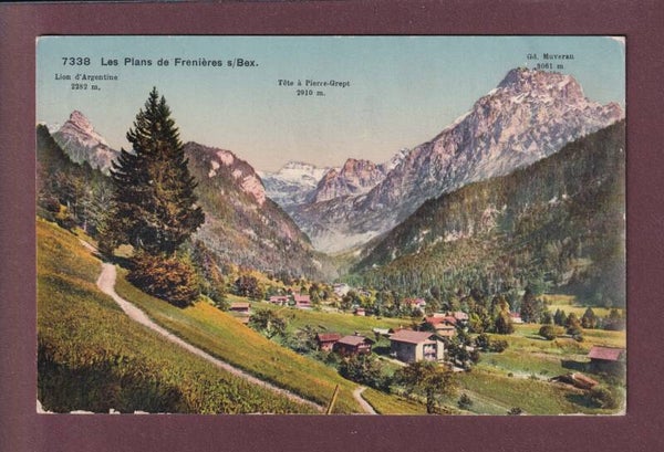 LES PLANS DE FRENIERES sur Bex - 1911 - Feldpost