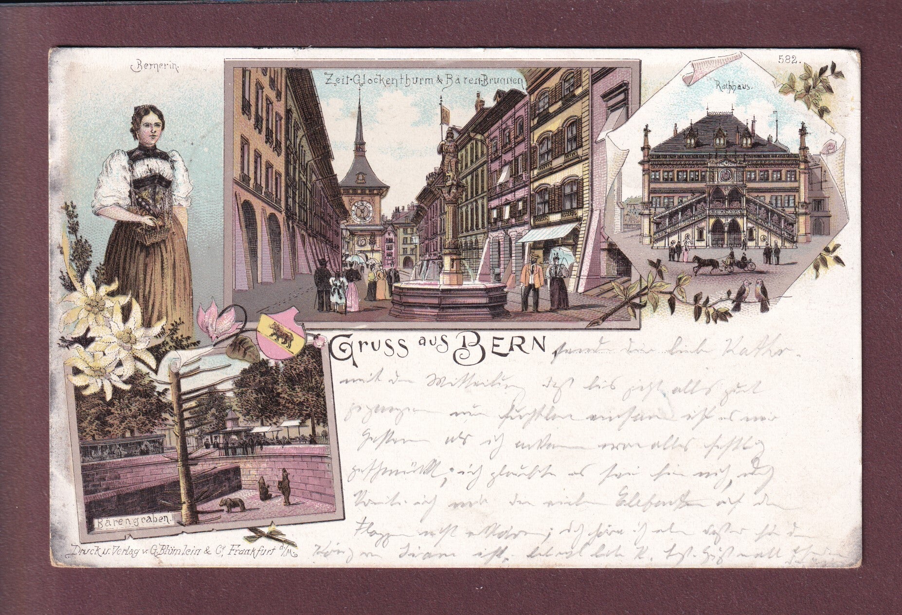GRUSS AUS BERN - 1897 - Litho Blümlein