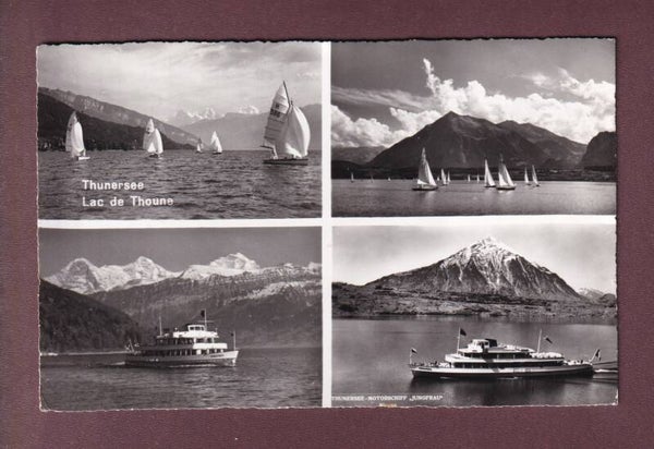 THUNERSEE - 4 Bilder - Schiffe - 1957 Feldpost