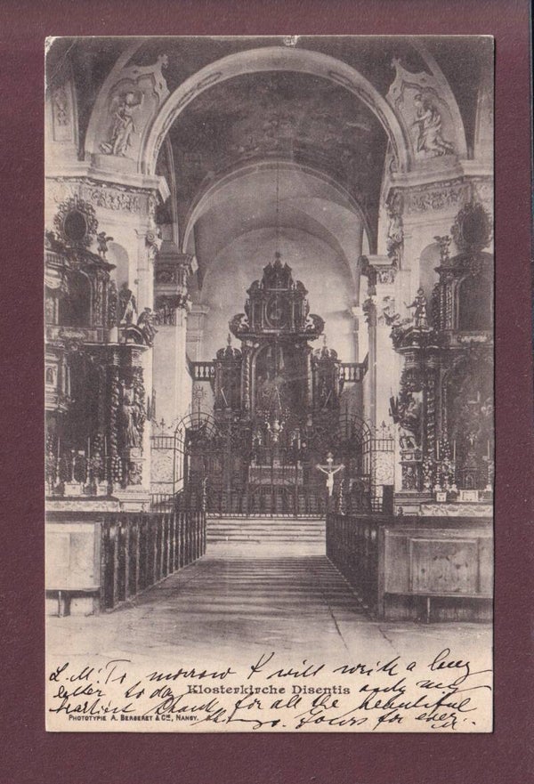 DISENTIS - Klosterkirche - 1904 // Eckbug / kleiner Riss //