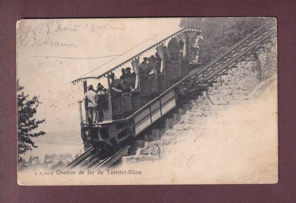 Funiculaire TERRITET-GLION - 1902 // pli d'angle //