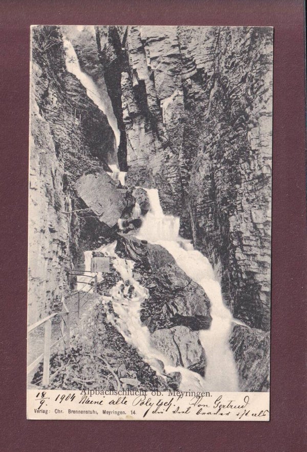 ALPBACHSCHLUCHT bei Meiringen - 1904