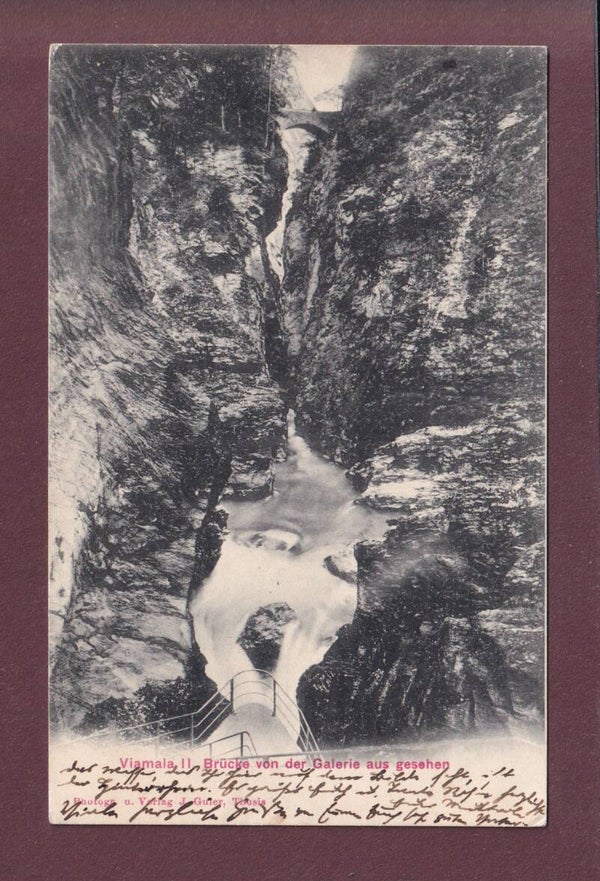 VIAMALA - II. Brücke von der Galerie aus gesehen - 1905