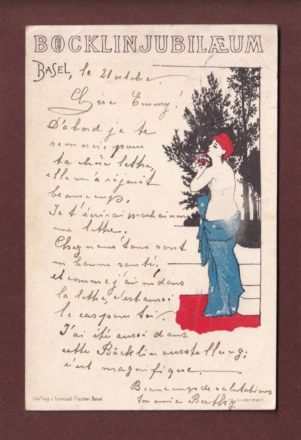 BASEL - Böcklinjubiläum - 1897 // Falte //