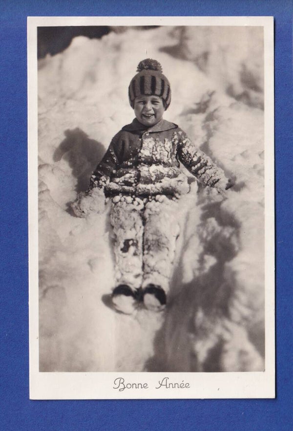 NOUVEL AN - Enfant - Neige - 1931