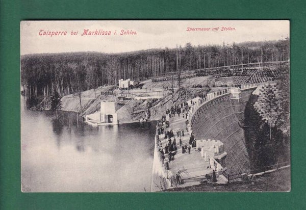 Polen - Talsperre bei MARKLISSA - Sperrmauer mit Stollen