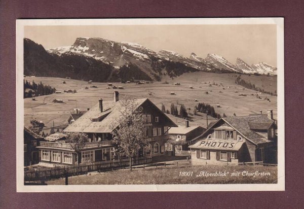 ALPENBLICK mit Churfirsten - 1937 // Eckbug //