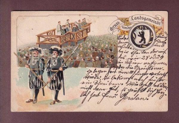 APPENZELL - Gruss von der LANDSGEMEINDE - 1903 Präge