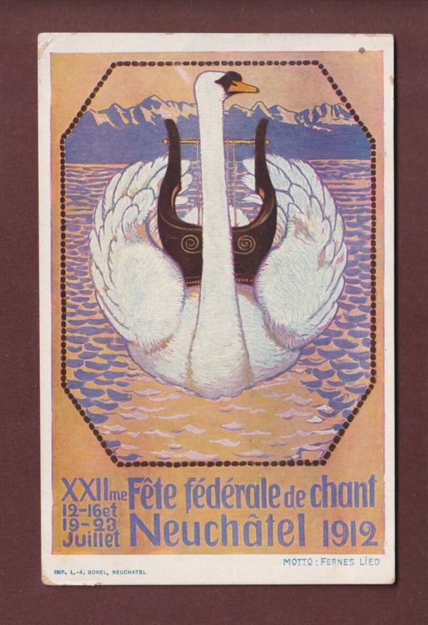 NEUCHÂTEL - Fête Fédérale de chant 1912 // pli d'angle //