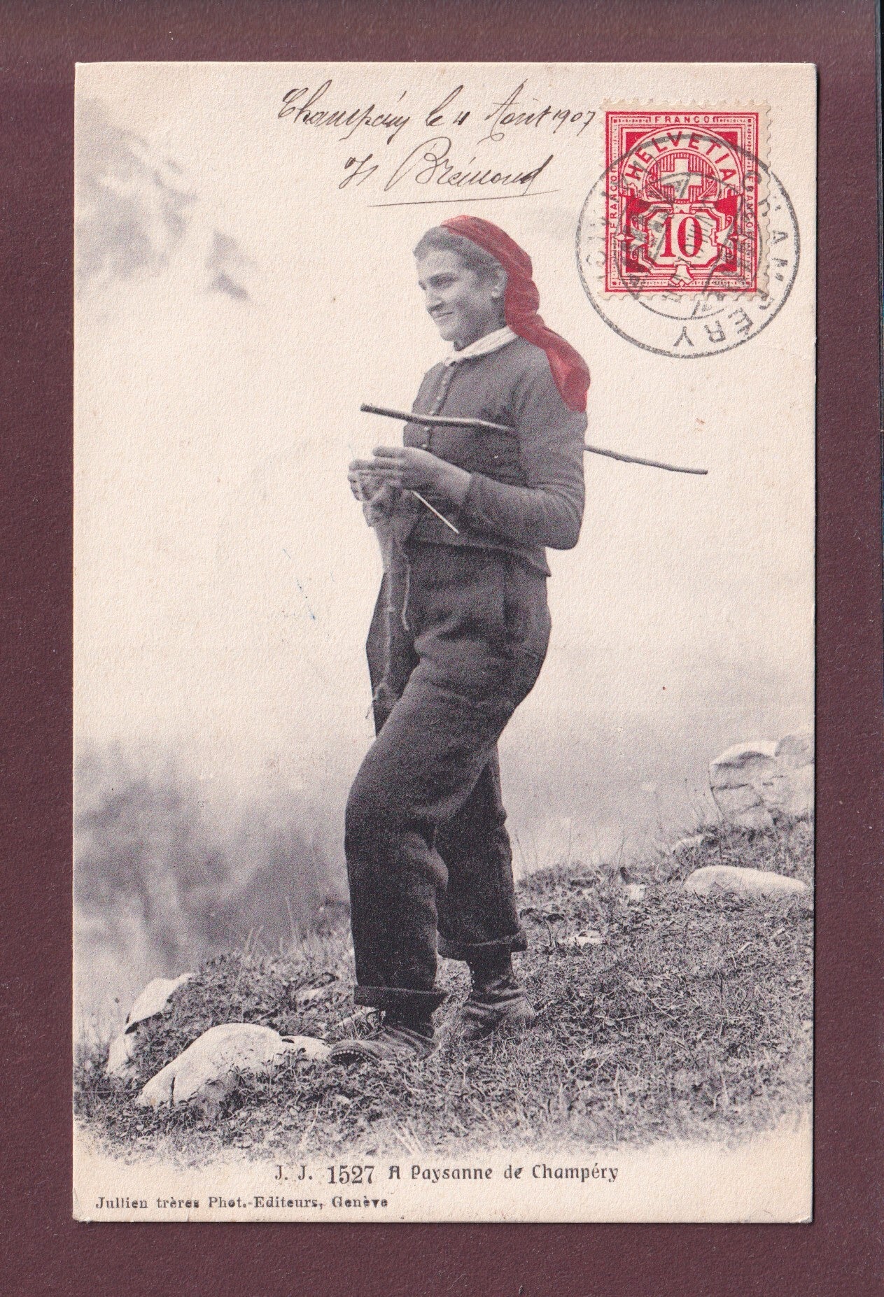 CHAMPERY - Paysanne - 1907