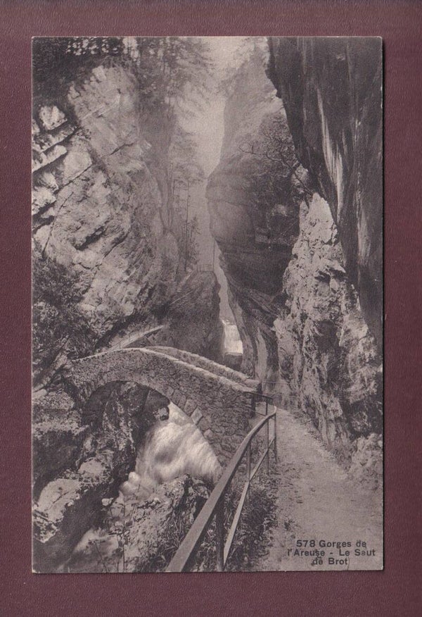 Gorges de l'AREUSE - Saut de Brot - 1911
