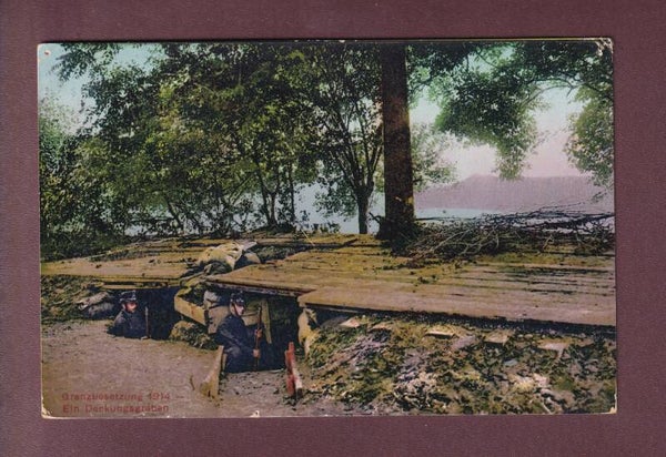 MILITÄR - Grenzbesetzung 1914 - Deckungsgraben / Löcher //
