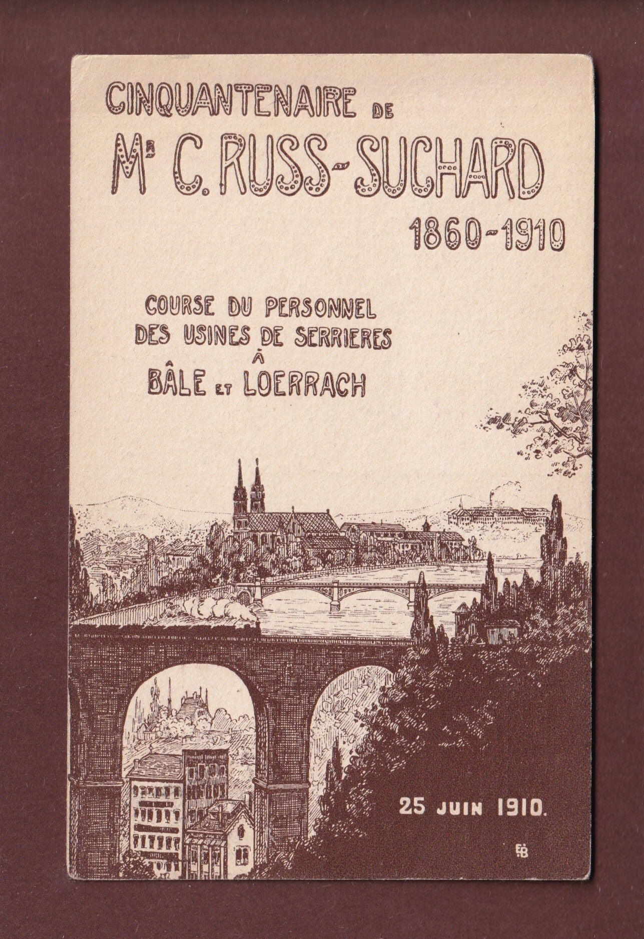 BASEL - Jubilé Russ-Suchard 1910 - Course du personnel