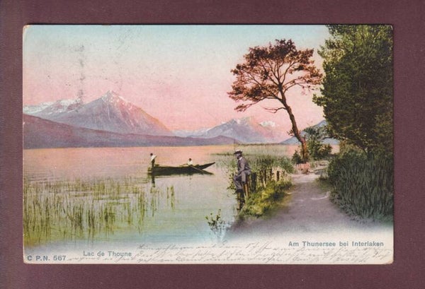 Am THUNERSEE bei Interlaken - 1905 CPN