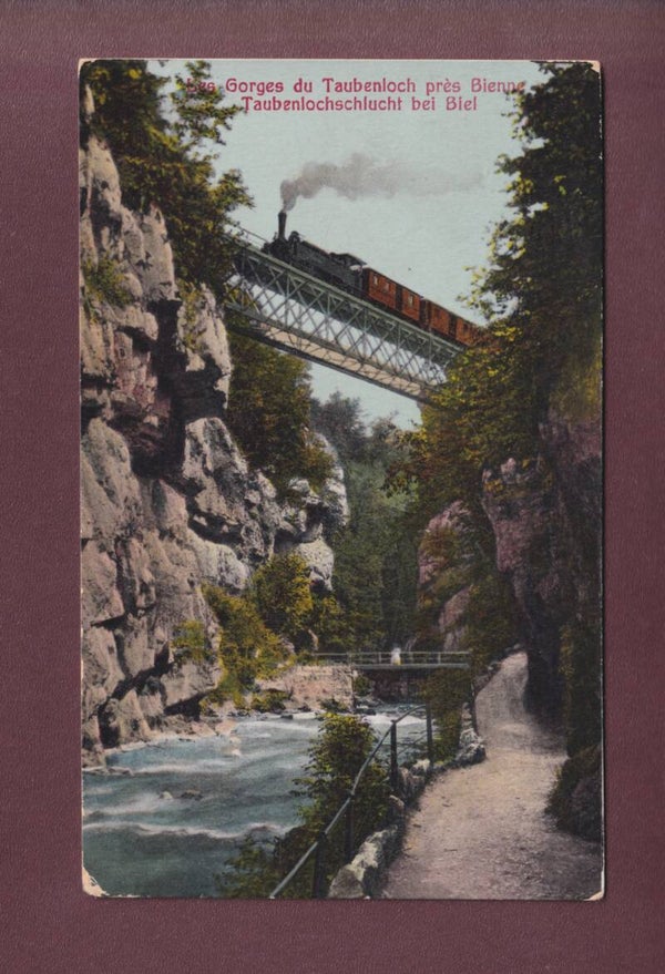 Gorges du TAUBENLOCH - Train - 1929