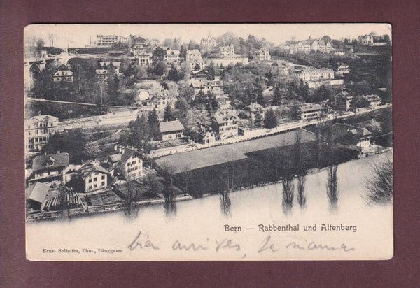 BERN - Rabbenthal und Altenberg - 1903 // Riss oben //