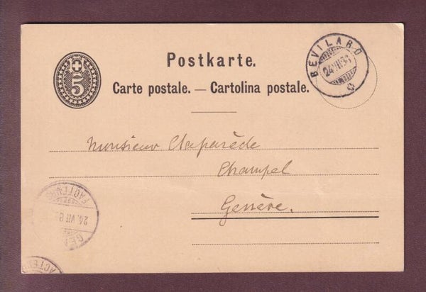 Carte préaffranchie - 1886