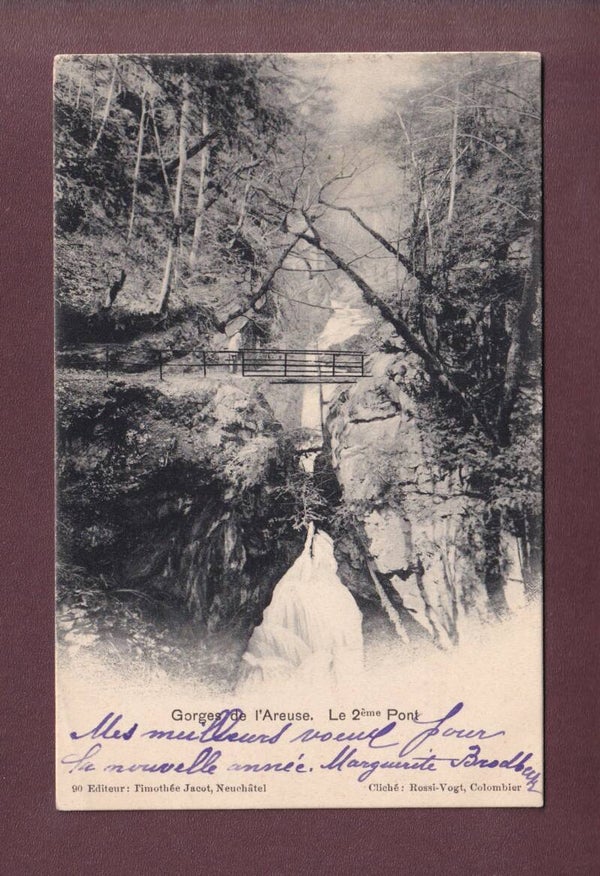 Gorges de l'AREUSE - 2ème pont - 1901