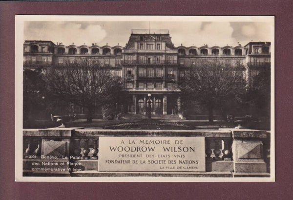 GENEVE - Palais des Nations - Plaque Wilson