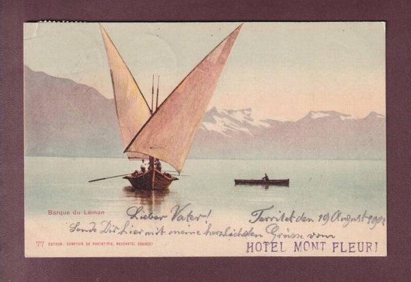 BARQUE DU LEMAN - 1901 CPN