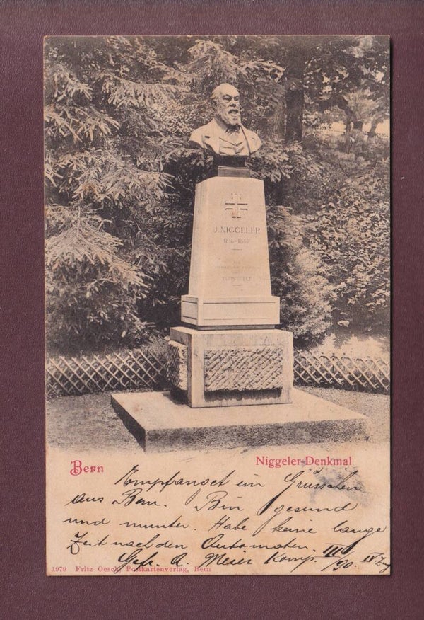 BERN - Niggeler-Denkmal - 1916 Feldpost