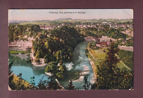 FRIBOURG - Vue avec le barrage